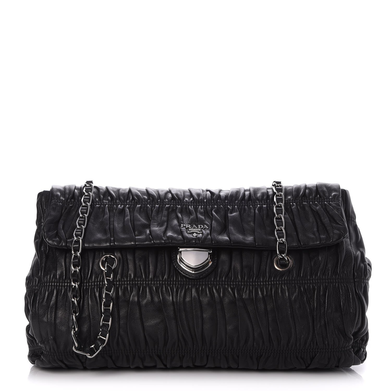 Prada Nappa Gaufre Flap Black 1 of 8