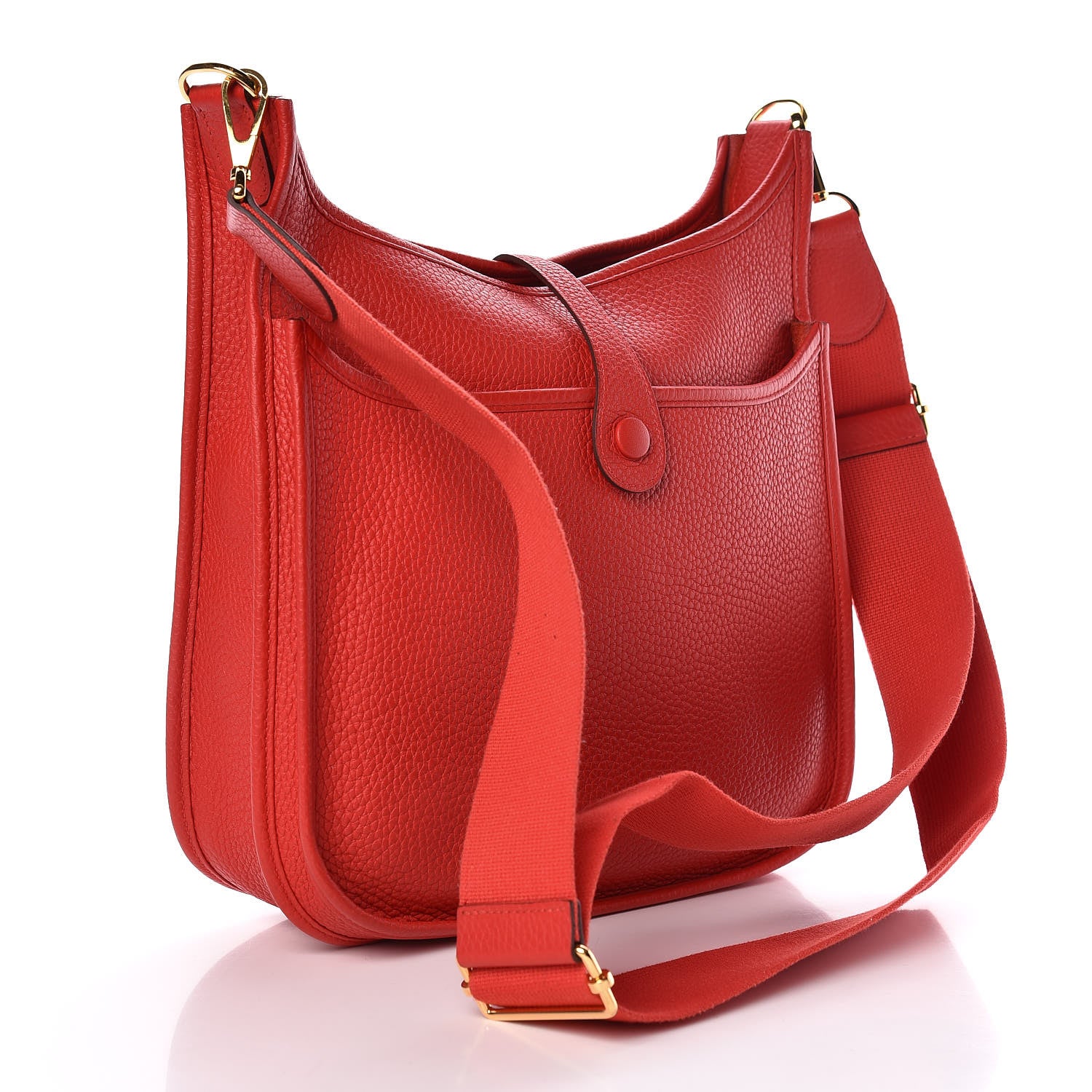 Hermes Taurillon Clemence Evelyne III PM Rouge De Coeur 4 of 12