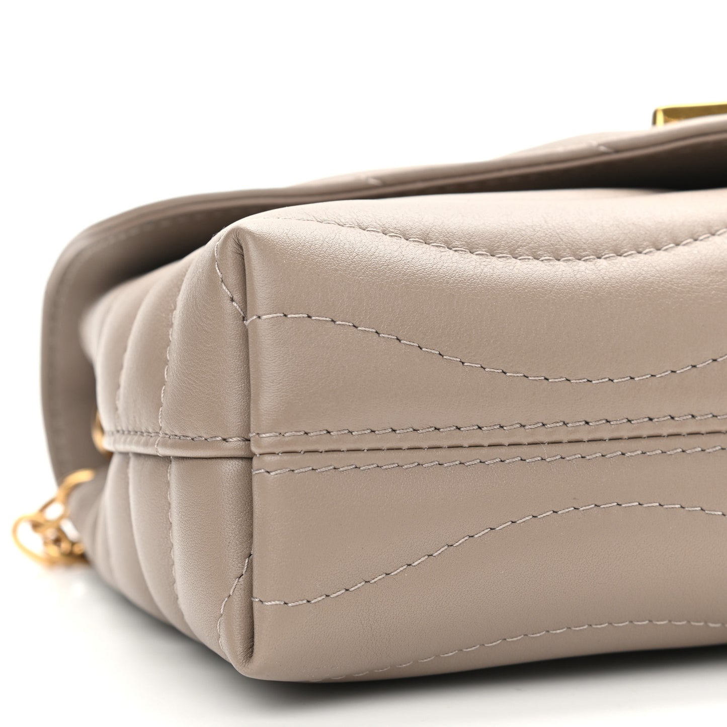 Calfskin LV New Wave Chain Bag Taupe