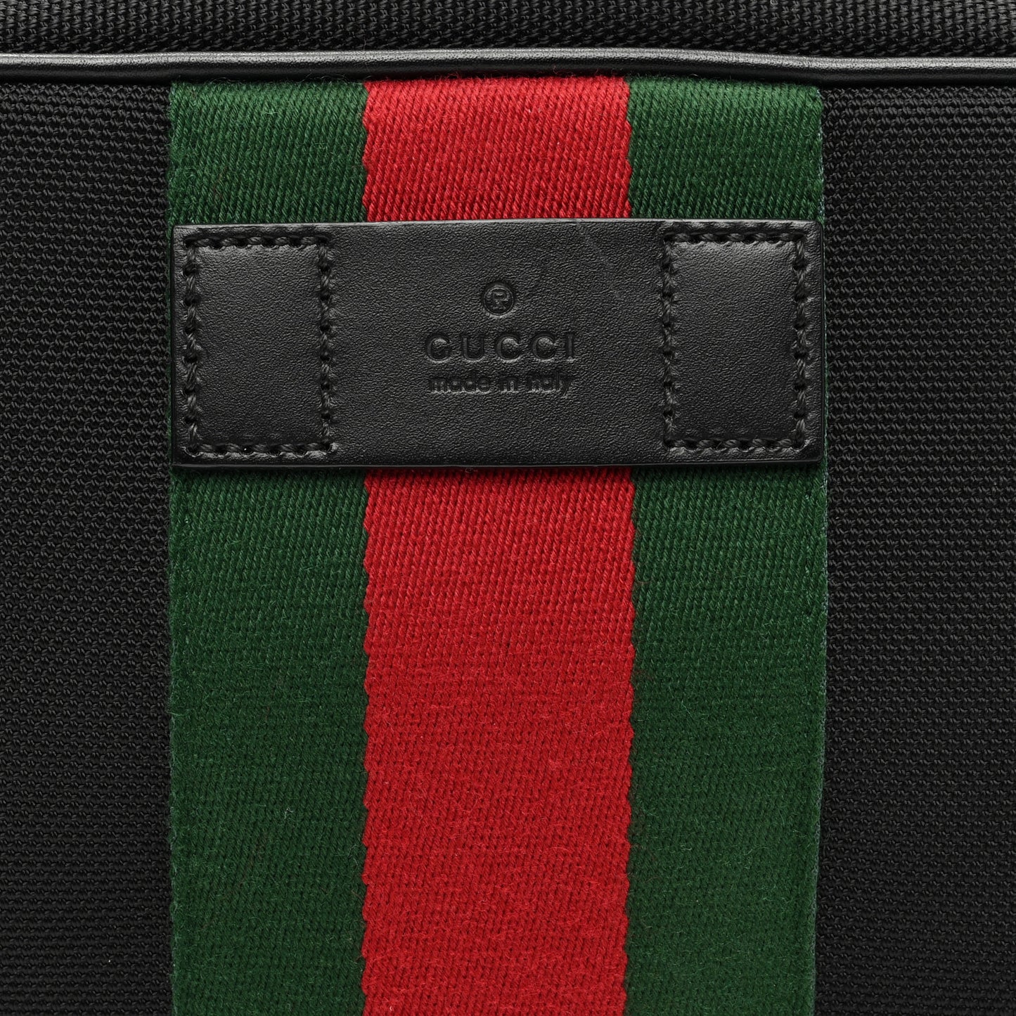 Canvas Web Slim Belt Bag Black