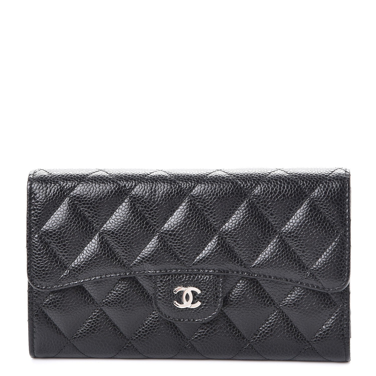 Chanel Caviar Quilted Large Flap Wallet Black 1 of 8