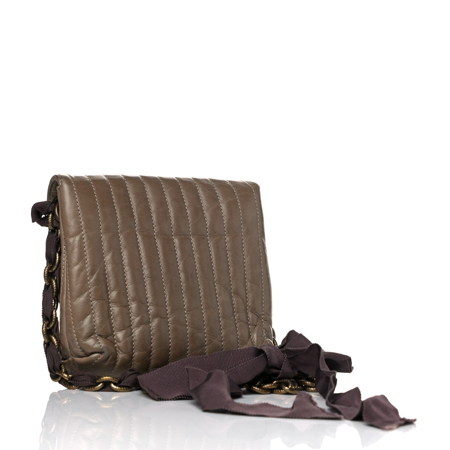 Lanvin Lambskin Quilted Mini Happy Pop Crossbody Brown 3 of 14