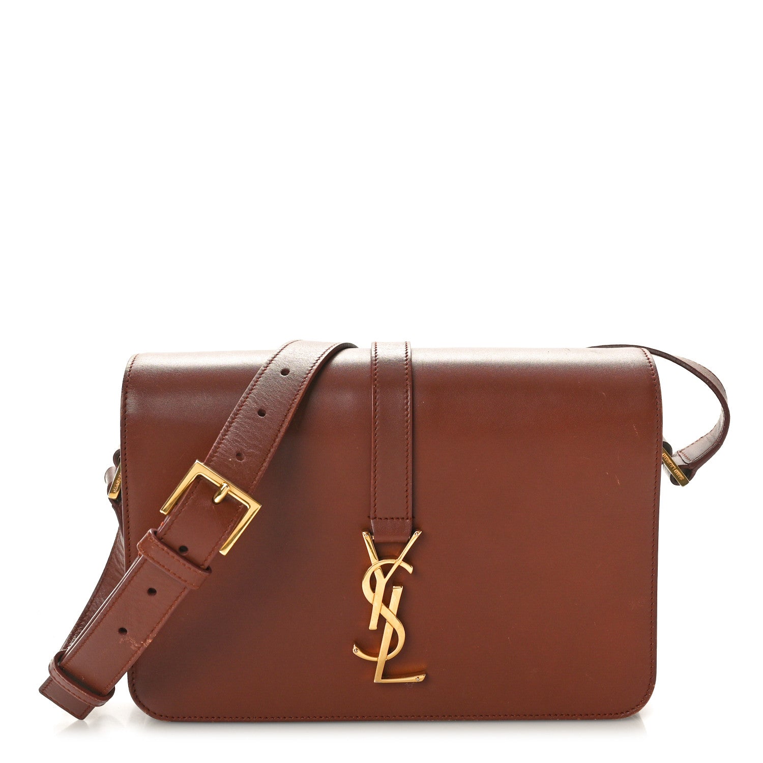 Saint Laurent Textured Calfskin Medium Classic Monogram Universite Bag Dark Red 1 of 16