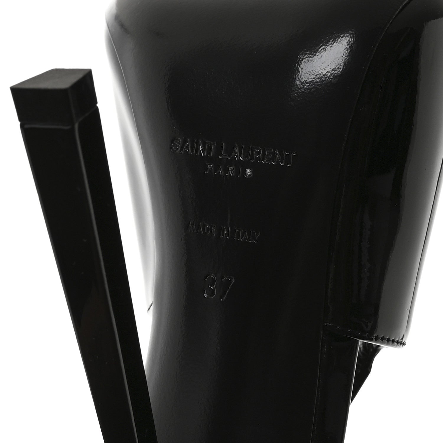 Saint Laurent Vernice Grupy Madame 115mm Slingback Pumps 37 Black 7 of 9