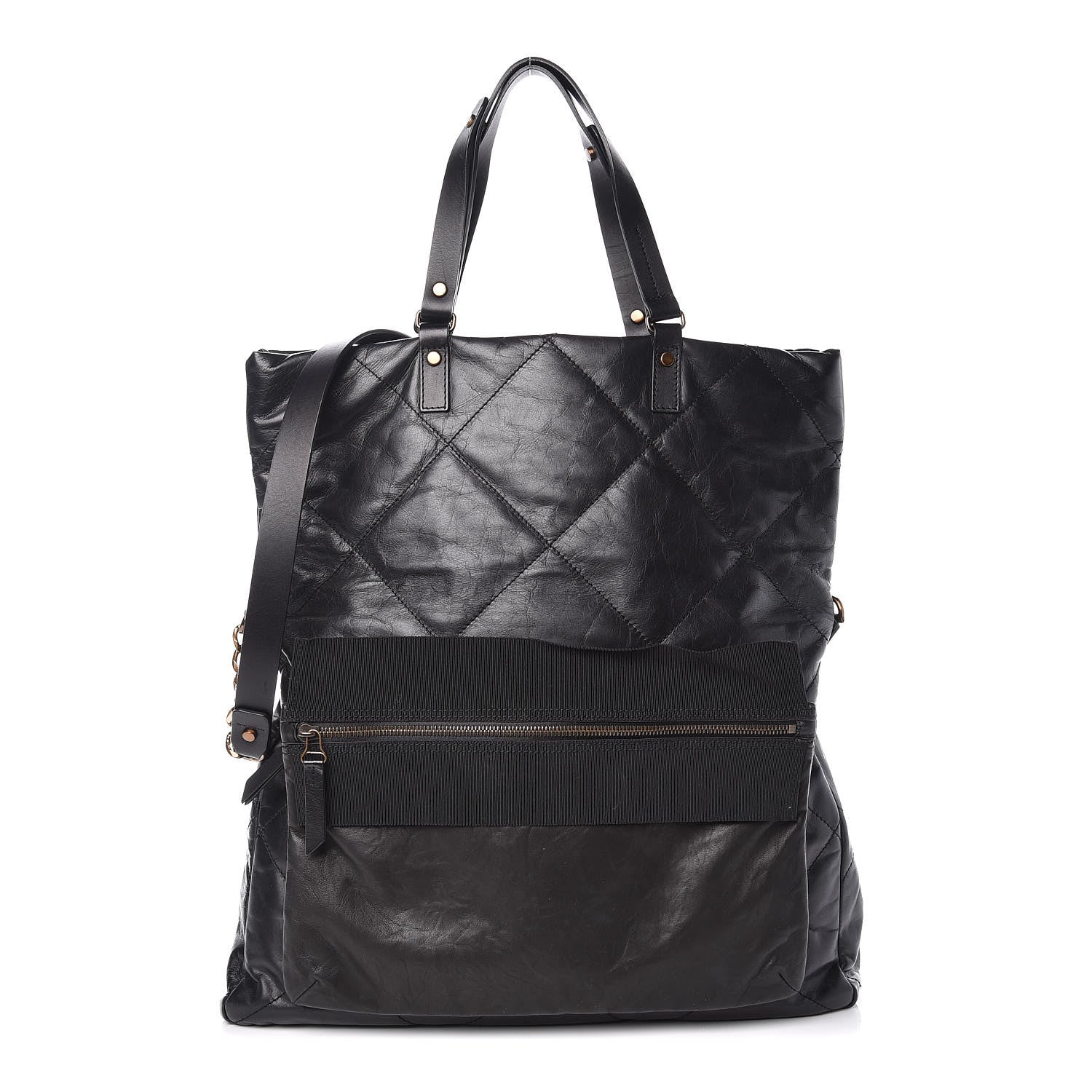 Lanvin Calfskin Quilted Dear Danae Shoulder Bag Black 1 of 8
