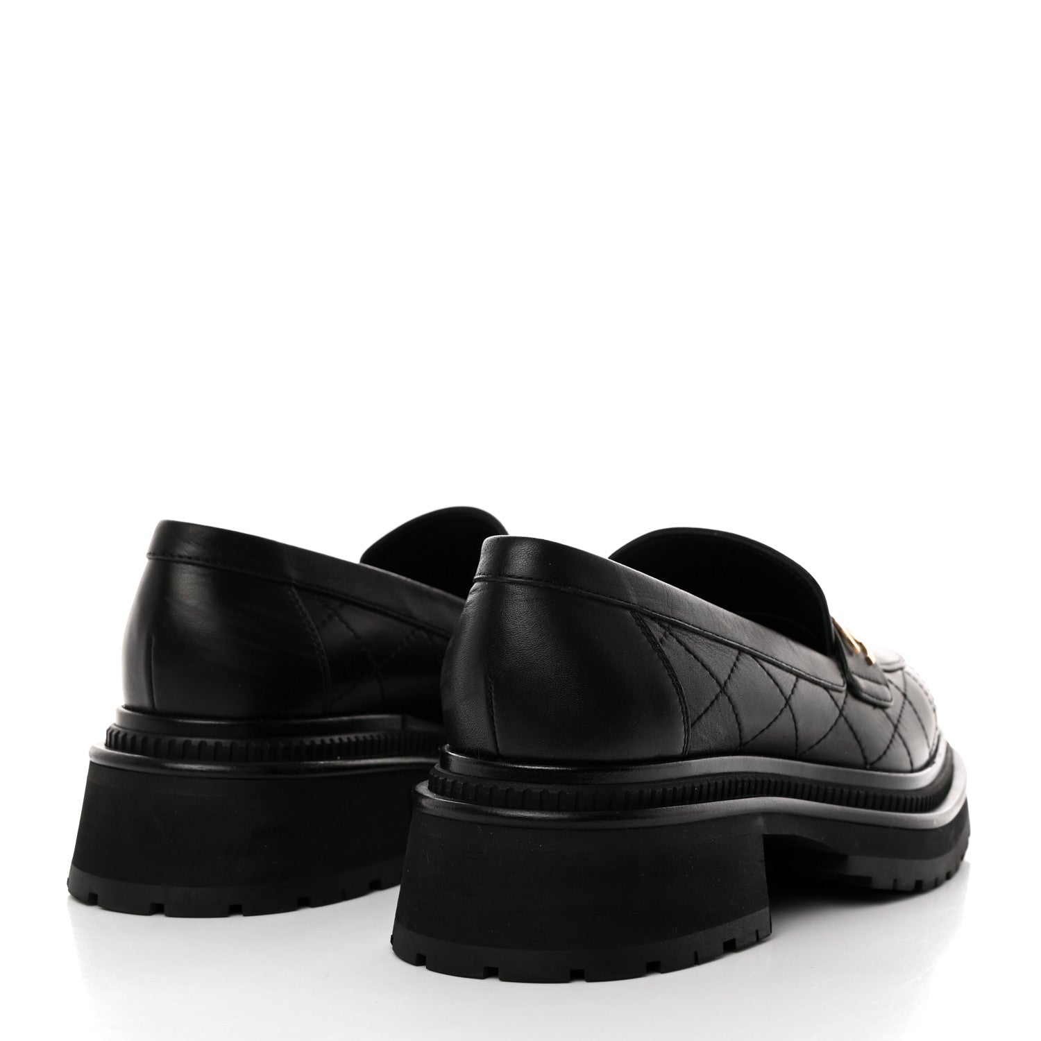 Chanel Calfskin Quilted CC Mocassin Loafers 39 Black 4 of 9