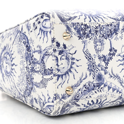 Christian Dior Calfskin Le Soleil Print Medium Lady Dior Blue Multicolor 9 of 12