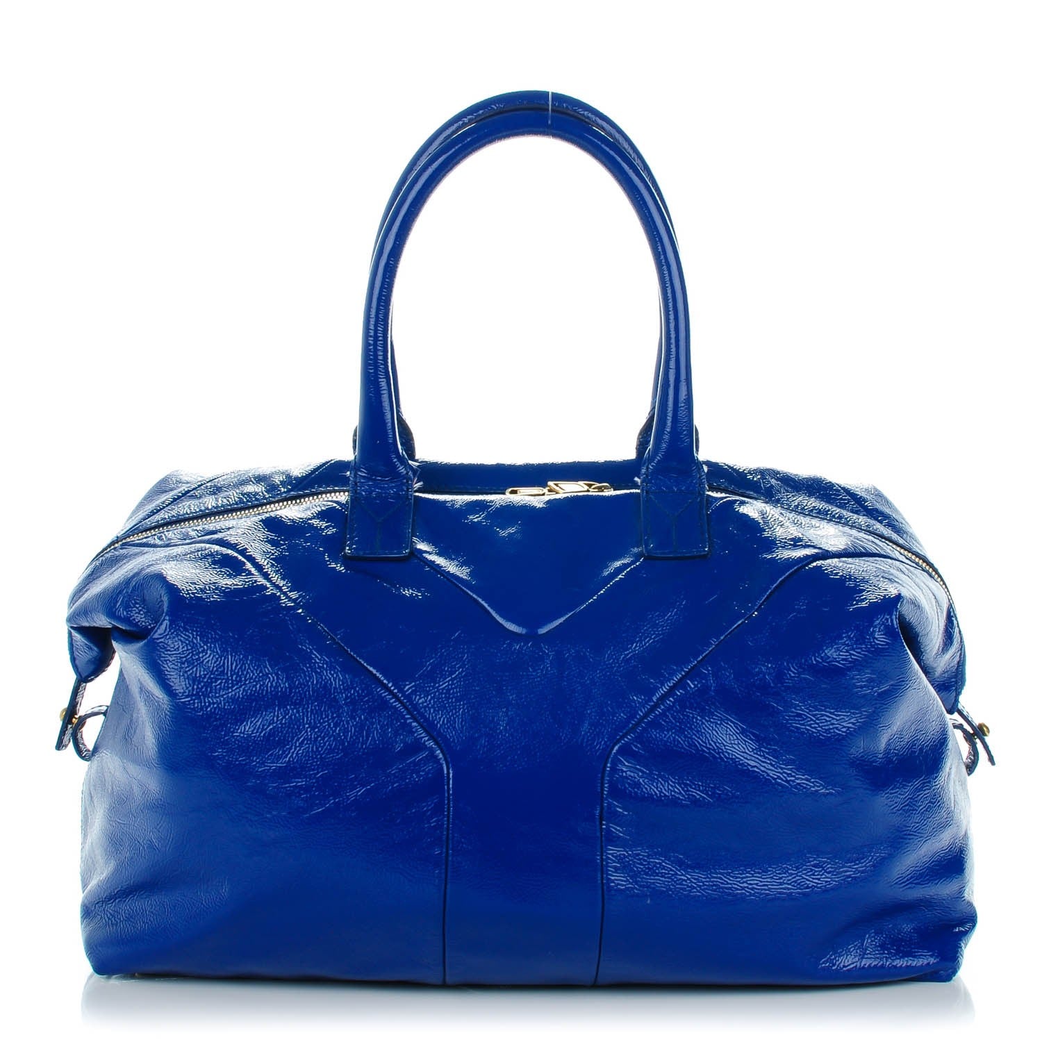 Saint Laurent Textured Patent Medium Easy Sac Majorelle Blue 1 of 11
