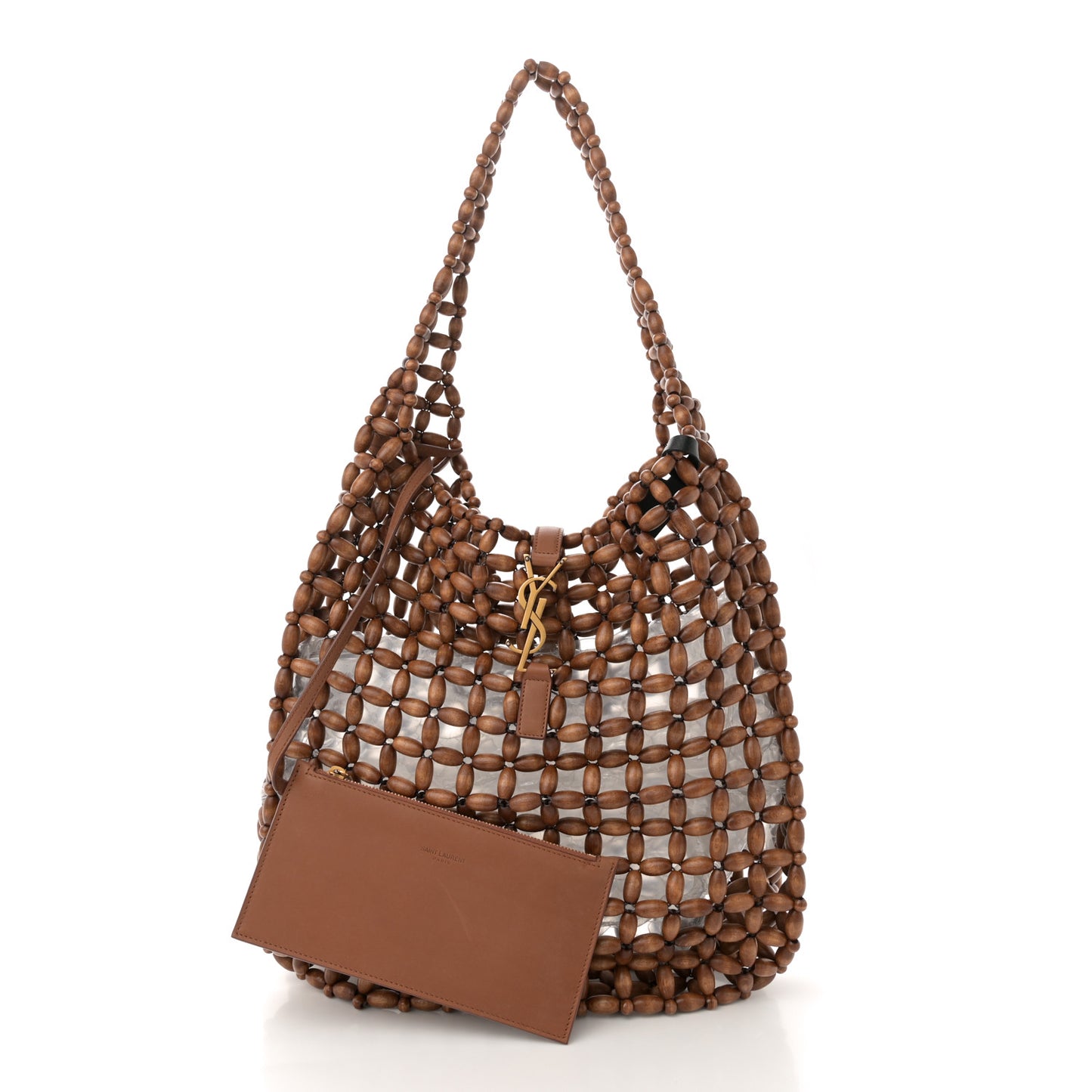 Wood Bead Large Le 5 A 7 Soft Hobo Light Wood