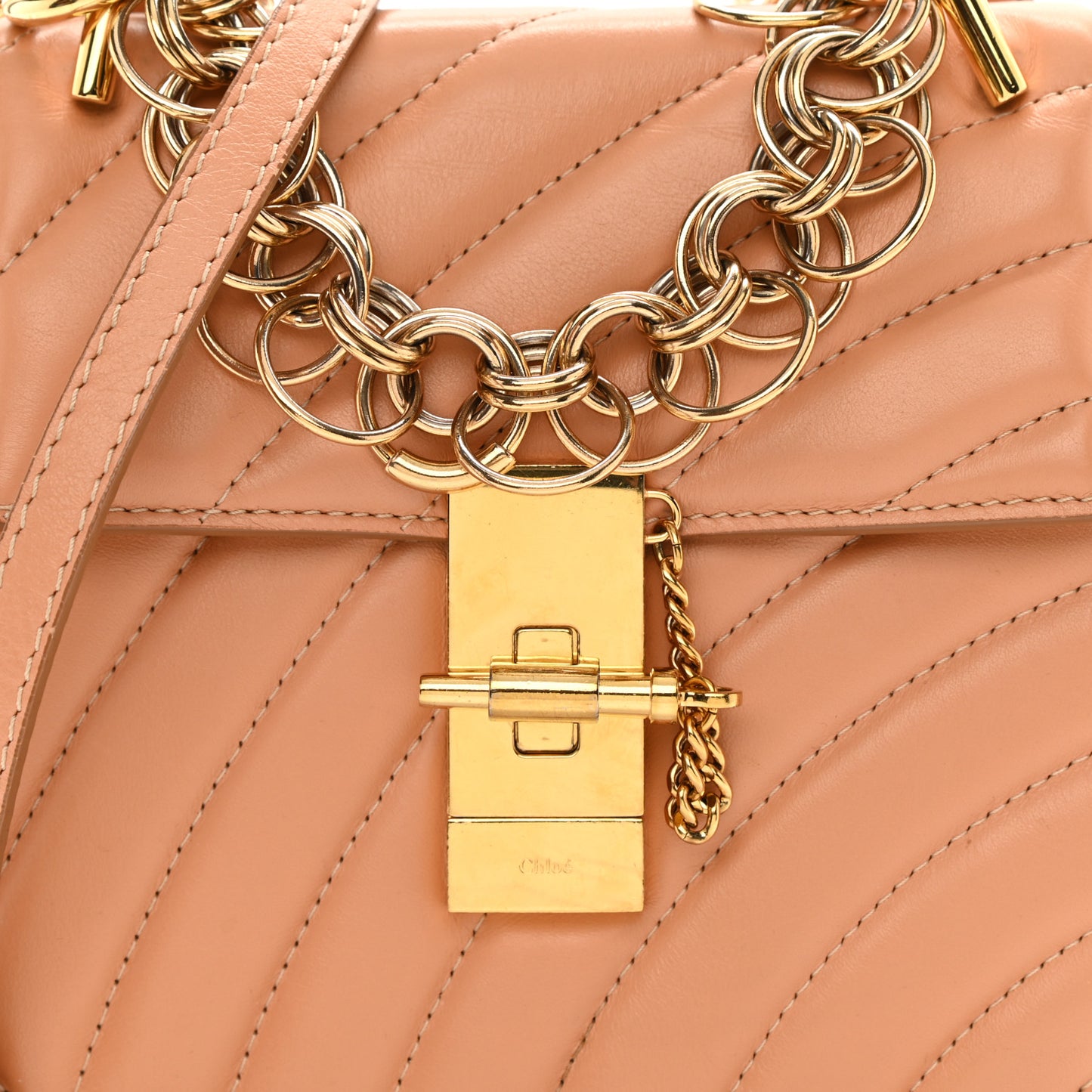 Calfskin Quilted Mini Drew Bijou Shoulder Bag Blushy Pink