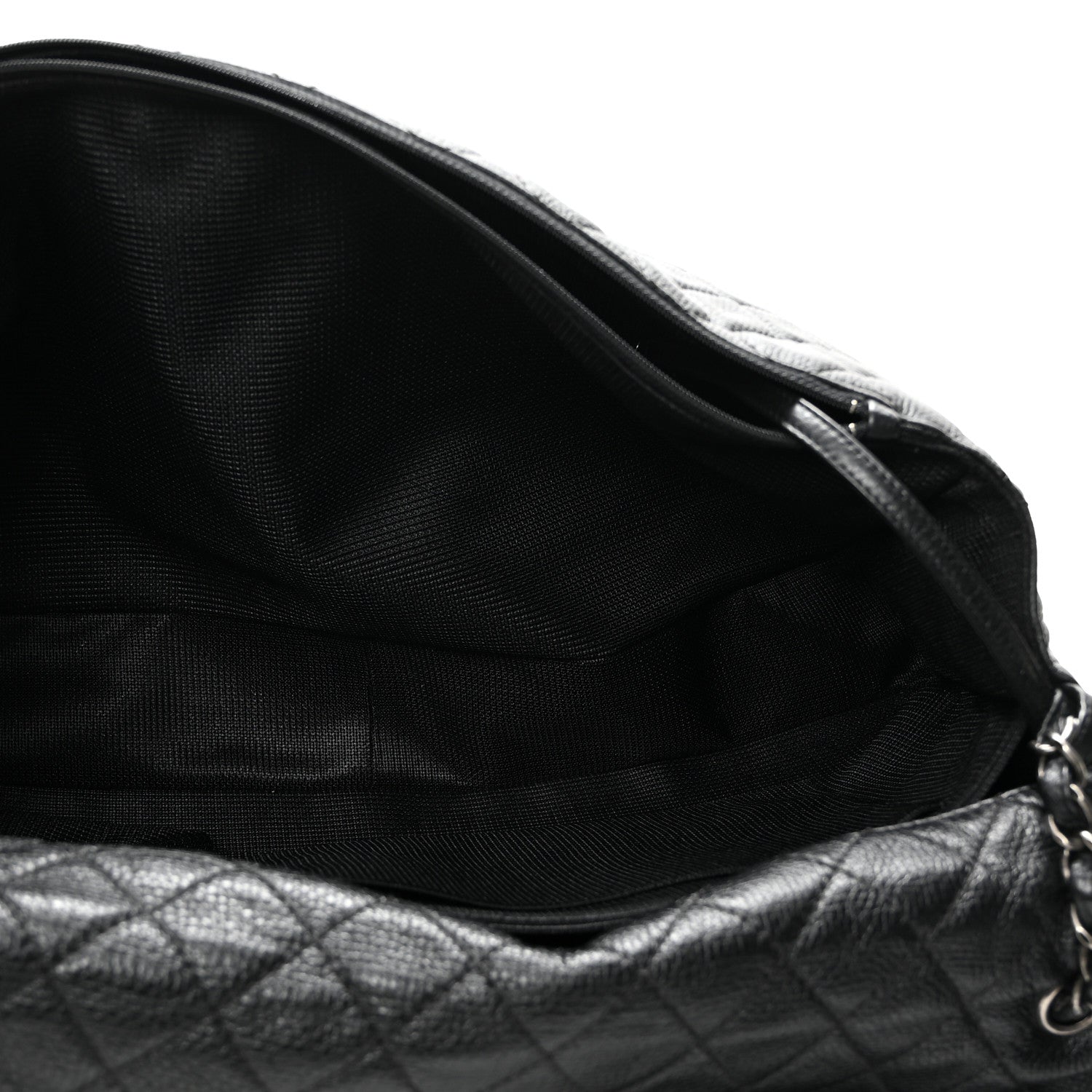 Chanel Calfskin Quilted XXL Travel Flap Bag Black 5 of 9