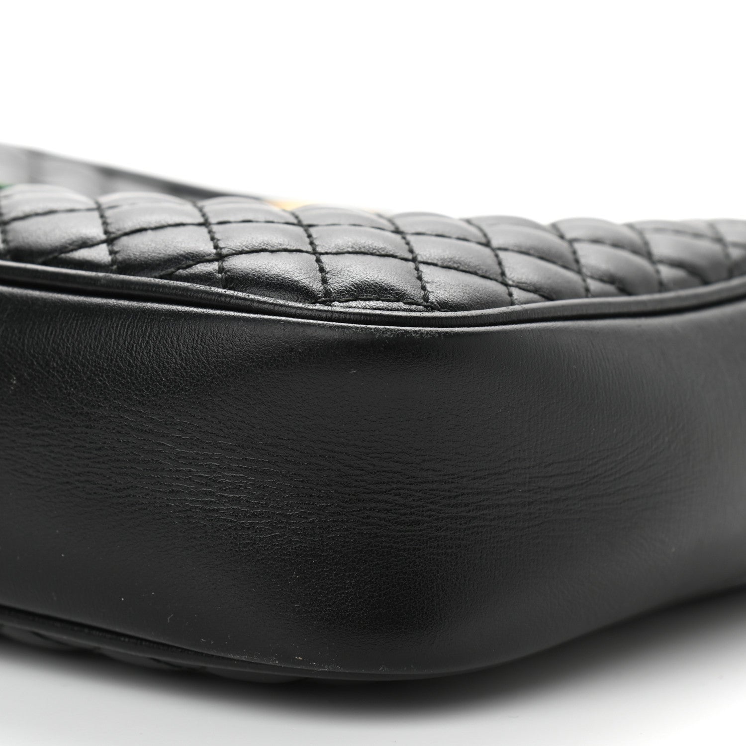 Gucci Calfskin Web Trapuntata Small GG Shoulder Bag Black 11 of 11