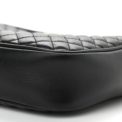 Gucci Calfskin Web Trapuntata Small GG Shoulder Bag Black 11 of 11