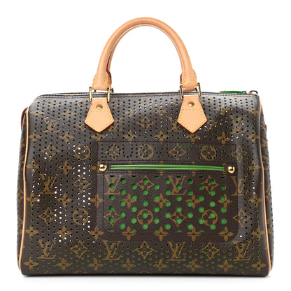 Louis Vuitton Monogram Perforated Speedy 30 Green 1 of 8