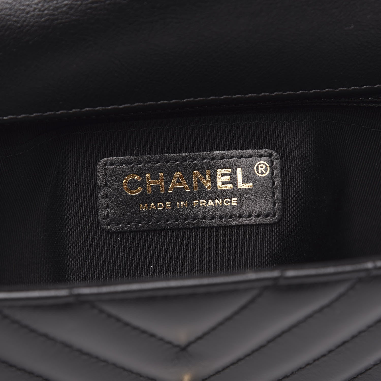 Chanel Calfskin Chevron Quilted Mini Statement Flap Black 6 of 11
