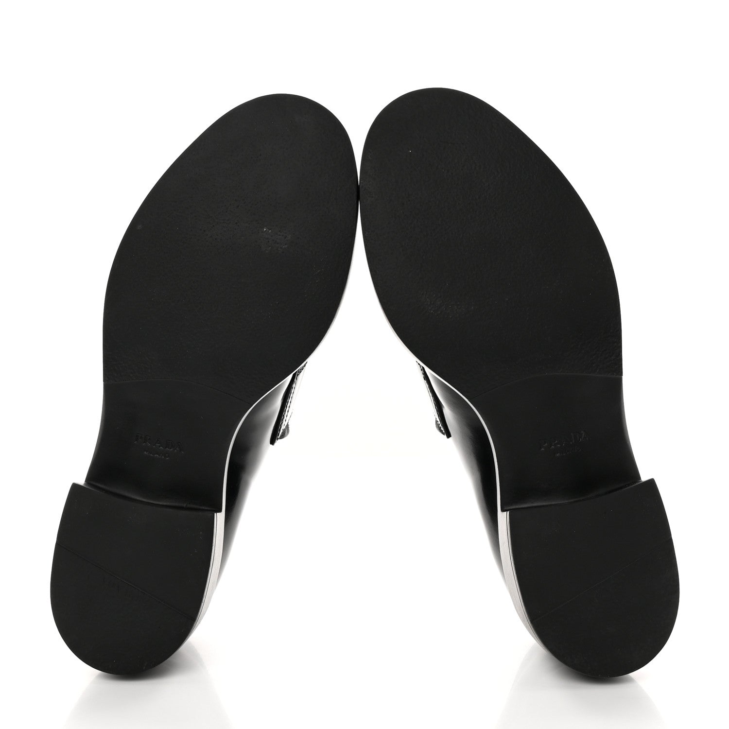 Prada Spazzolato Metal Triangle Logo 50mm Loafers 40 Black 5 of 12