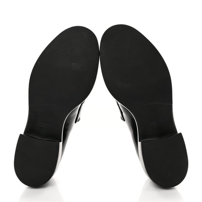Prada Spazzolato Metal Triangle Logo 50mm Loafers 40 Black 5 of 12