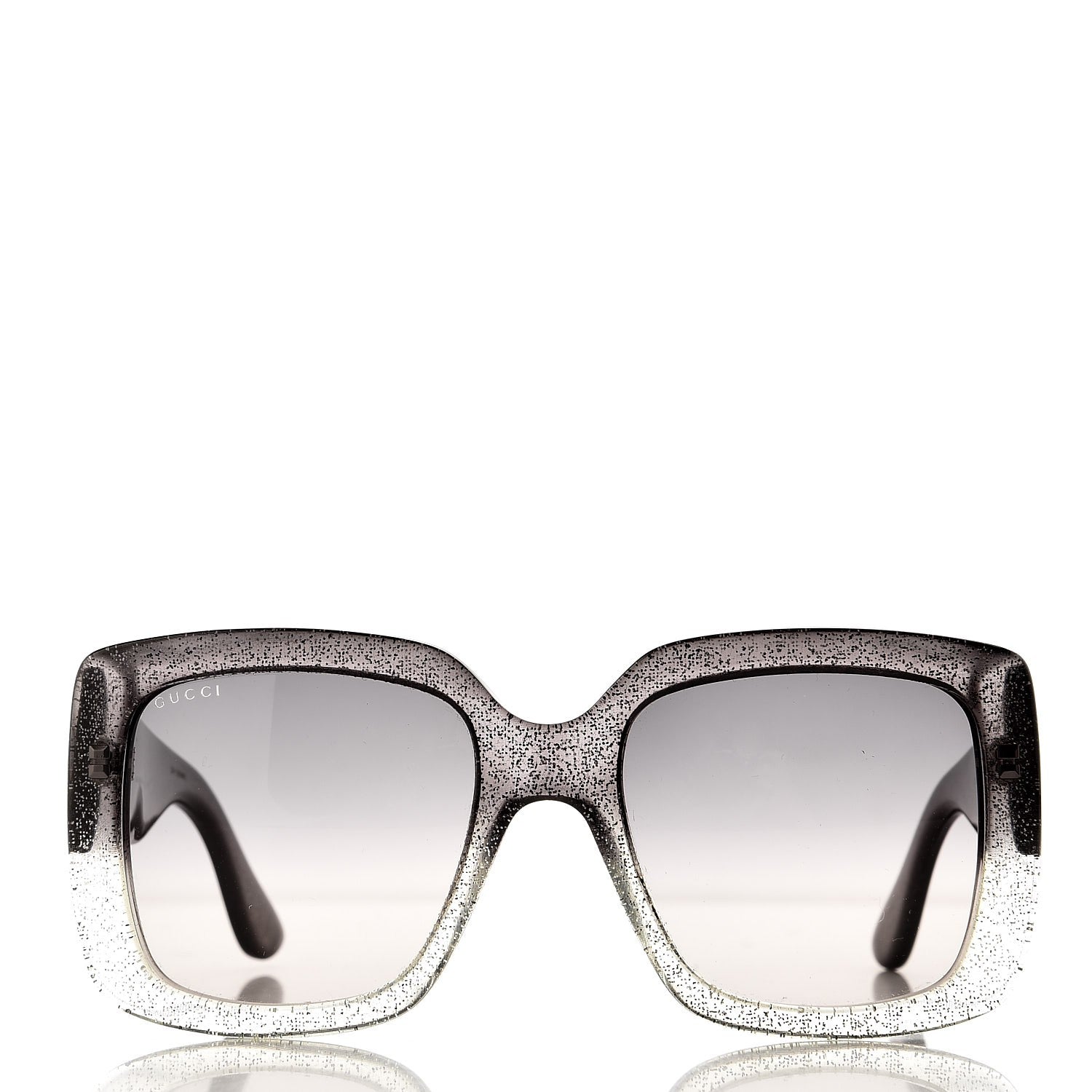 Gucci Glitter Square Optyl Sunglasses 3814/S Gray Silver 2 of 8