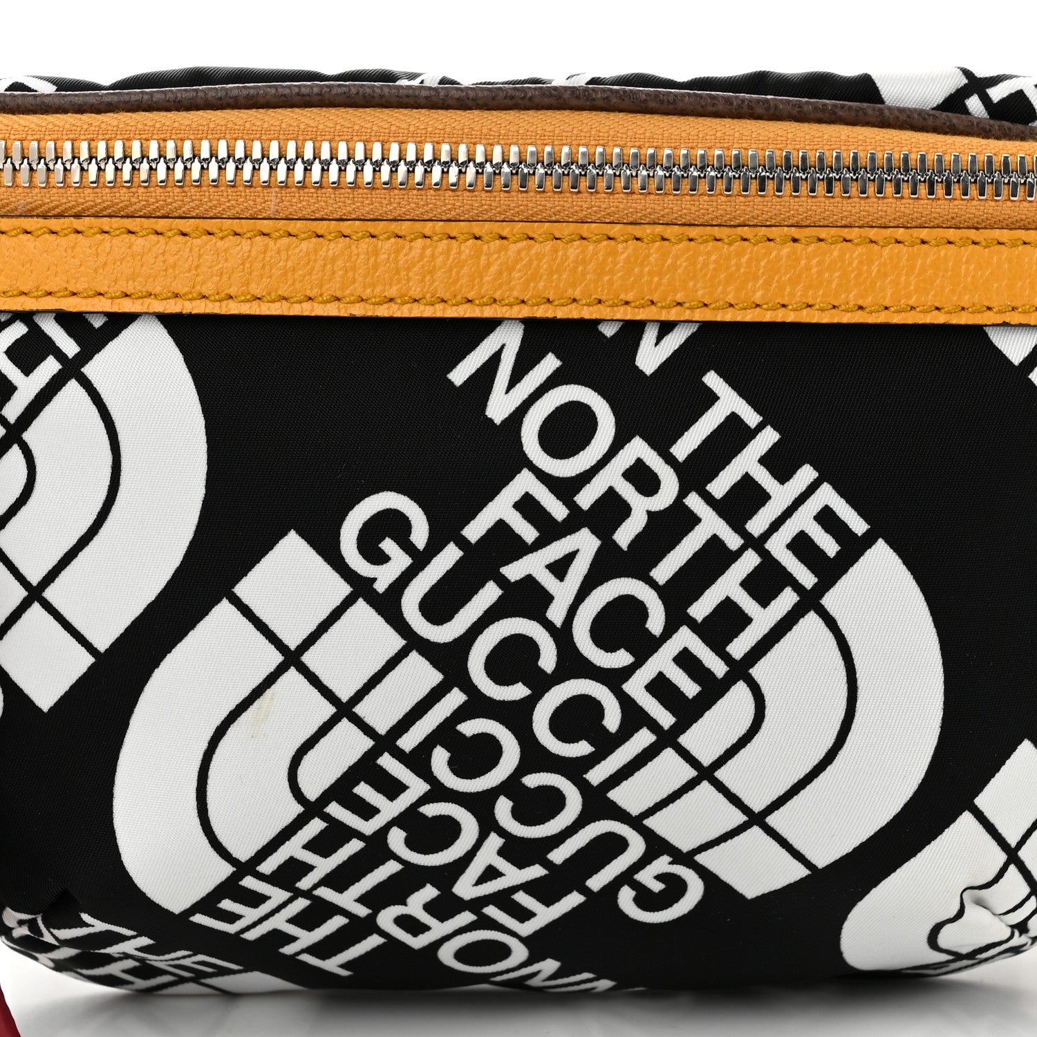 Gucci X THE NORTH FACE Econyl Nylon Belt Bag Black Ivory Crop 8 of 11
