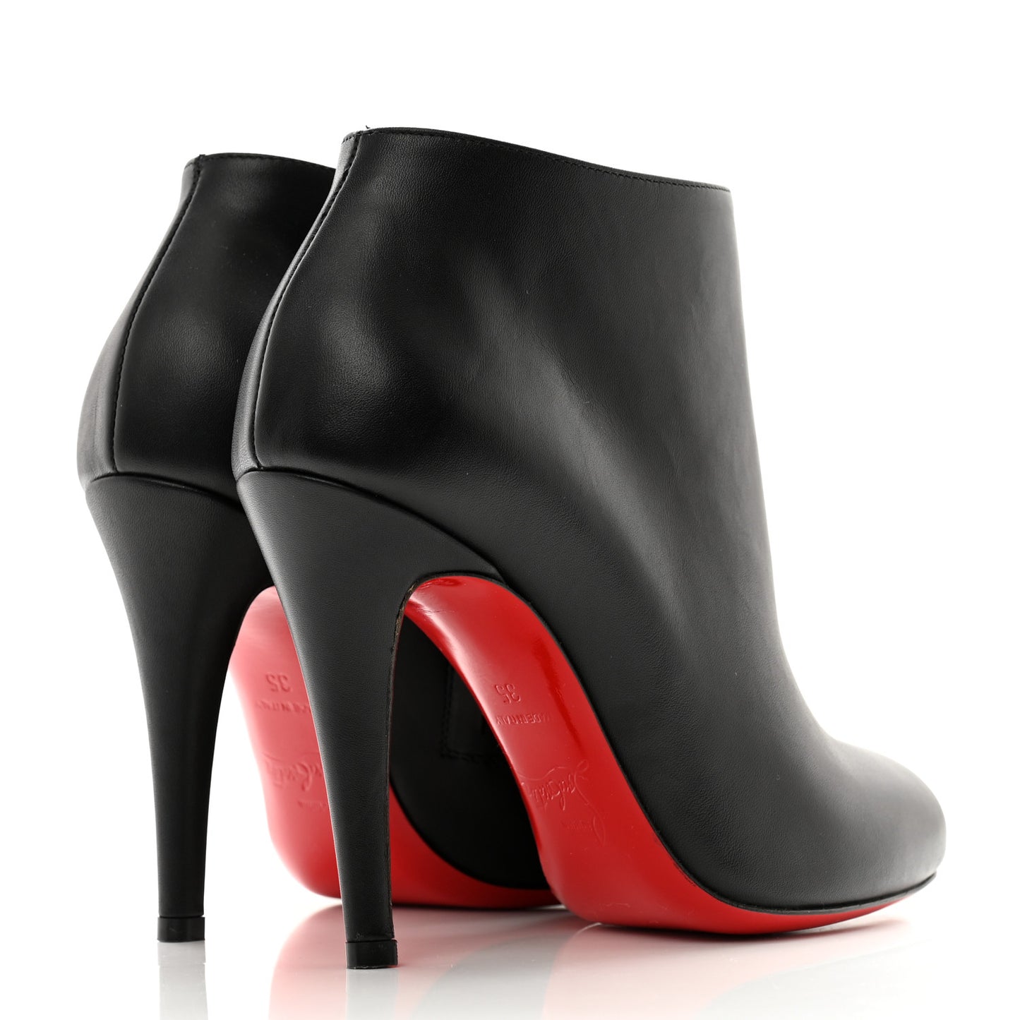 Calfskin Belle 100 Ankle Boots 35 Black