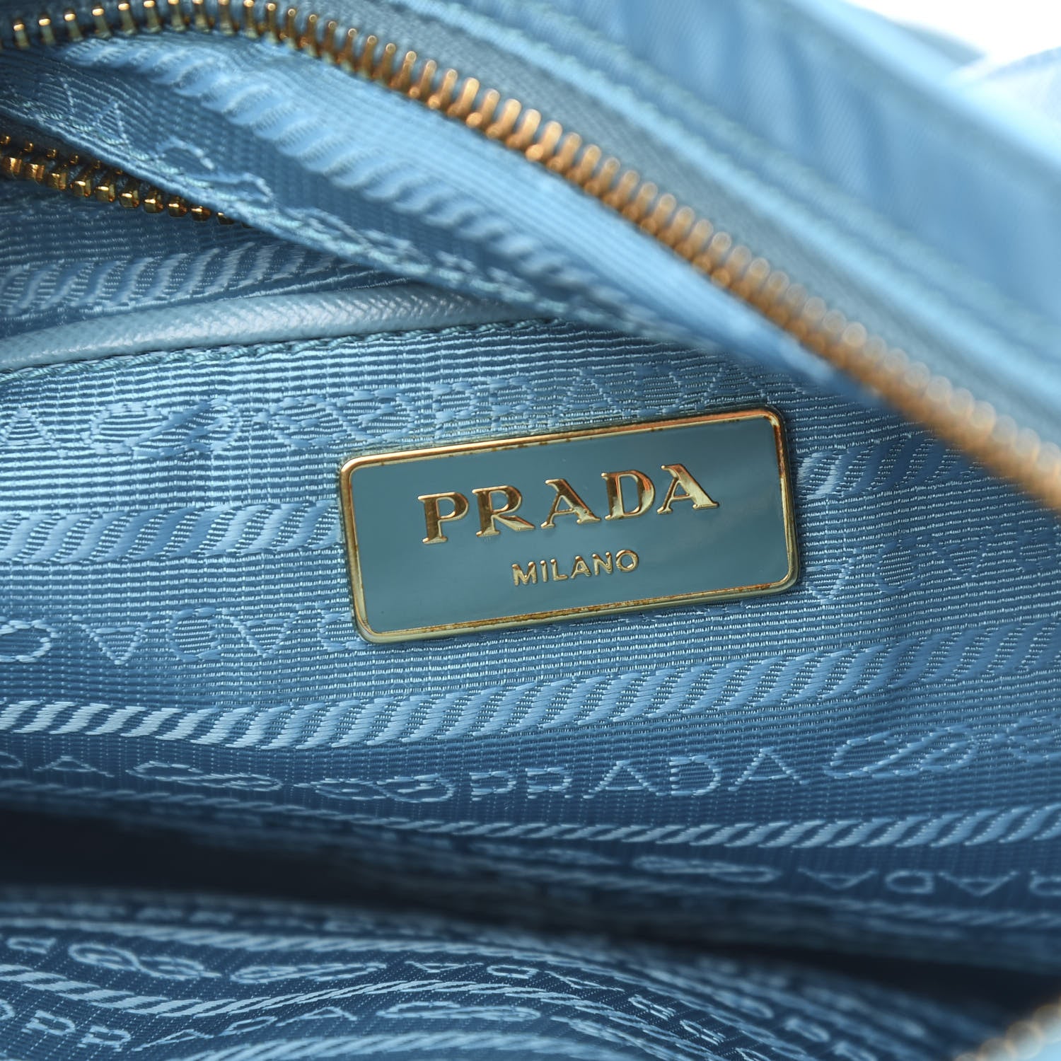 Prada Tessuto Nylon Saffiano Crossbody Bag Turchese 5 of 10
