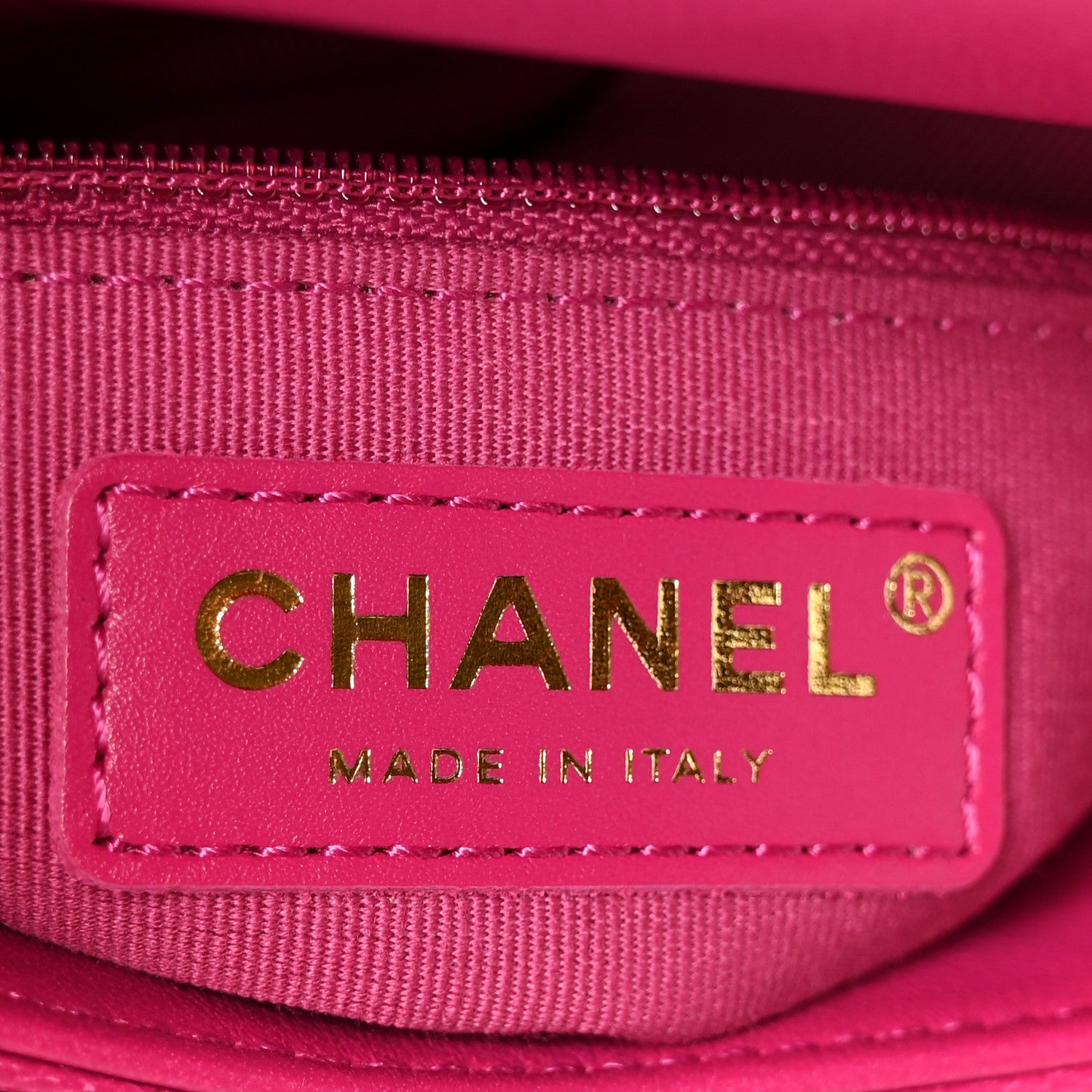 Chanel Lambskin Quilted Small Chain Top Handle Flap Fuchsia 7 of 13