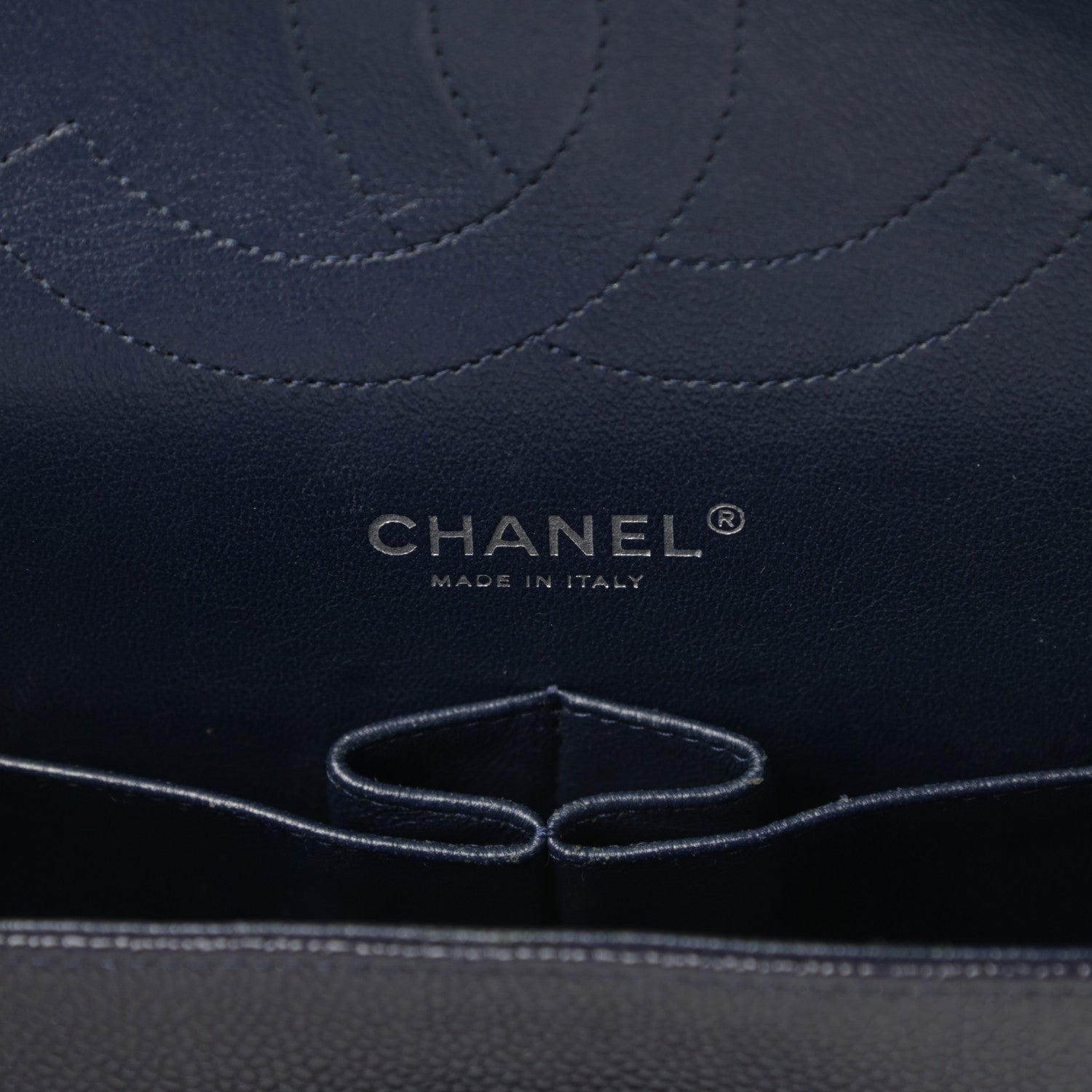 Chanel Caviar Quilted Jumbo Double Flap Navy Blue 6 of 12