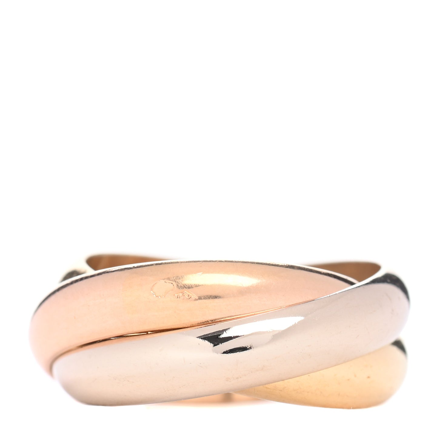 18K Pink Yellow White Gold Classic Trinity Ring 50 5.25