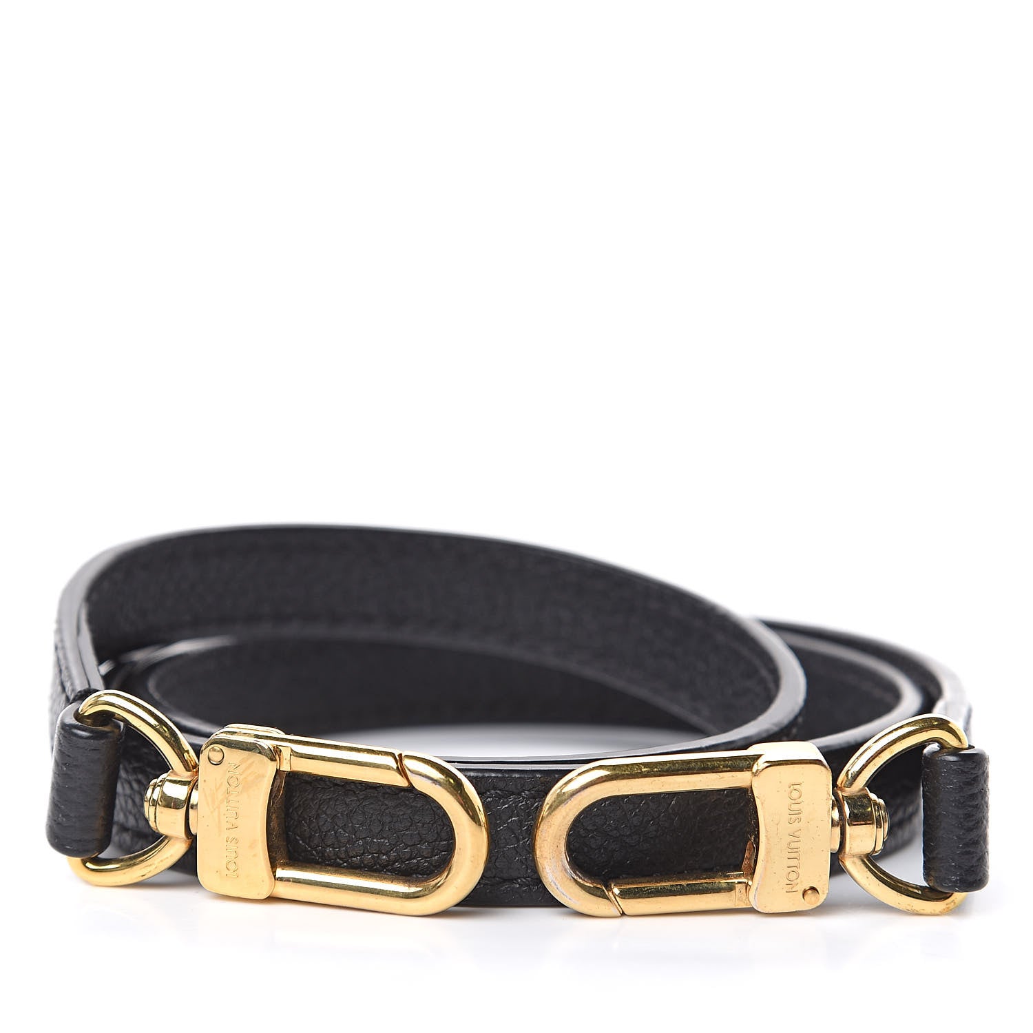 Louis Vuitton Calfskin Shoulder Strap Black 3 of 4