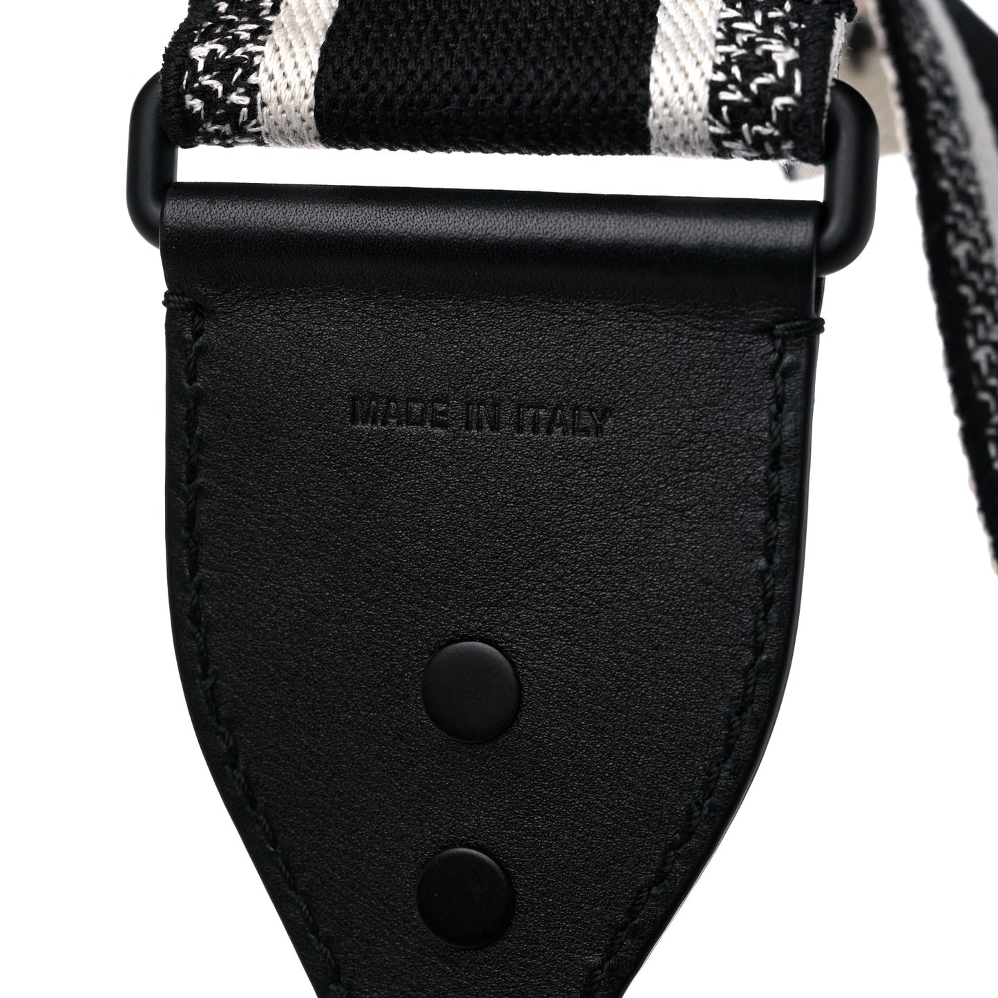 Canvas Embroidered Shoulder Strap Black Ultramatte