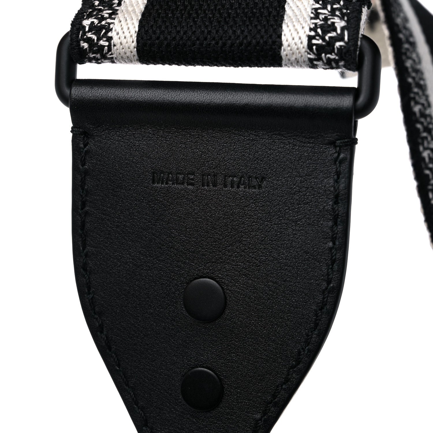 Christian Dior Canvas Embroidered Shoulder Strap Black Ultramatte 4 of 5