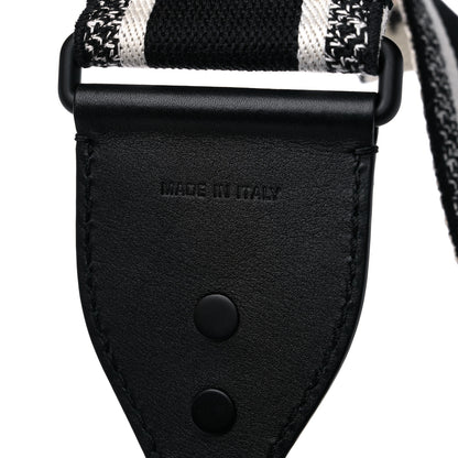 Christian Dior Canvas Embroidered Shoulder Strap Black Ultramatte 4 of 5
