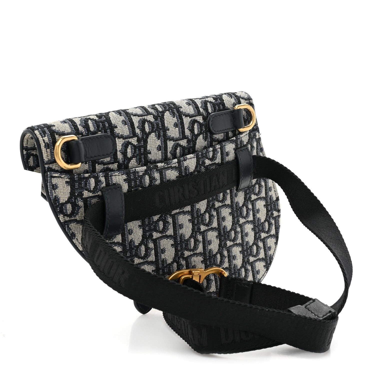 Christian Dior Oblique Saddle Belt Pouch Blue 3 of 8