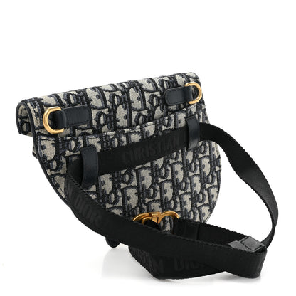 Christian Dior Oblique Saddle Belt Pouch Blue 3 of 8