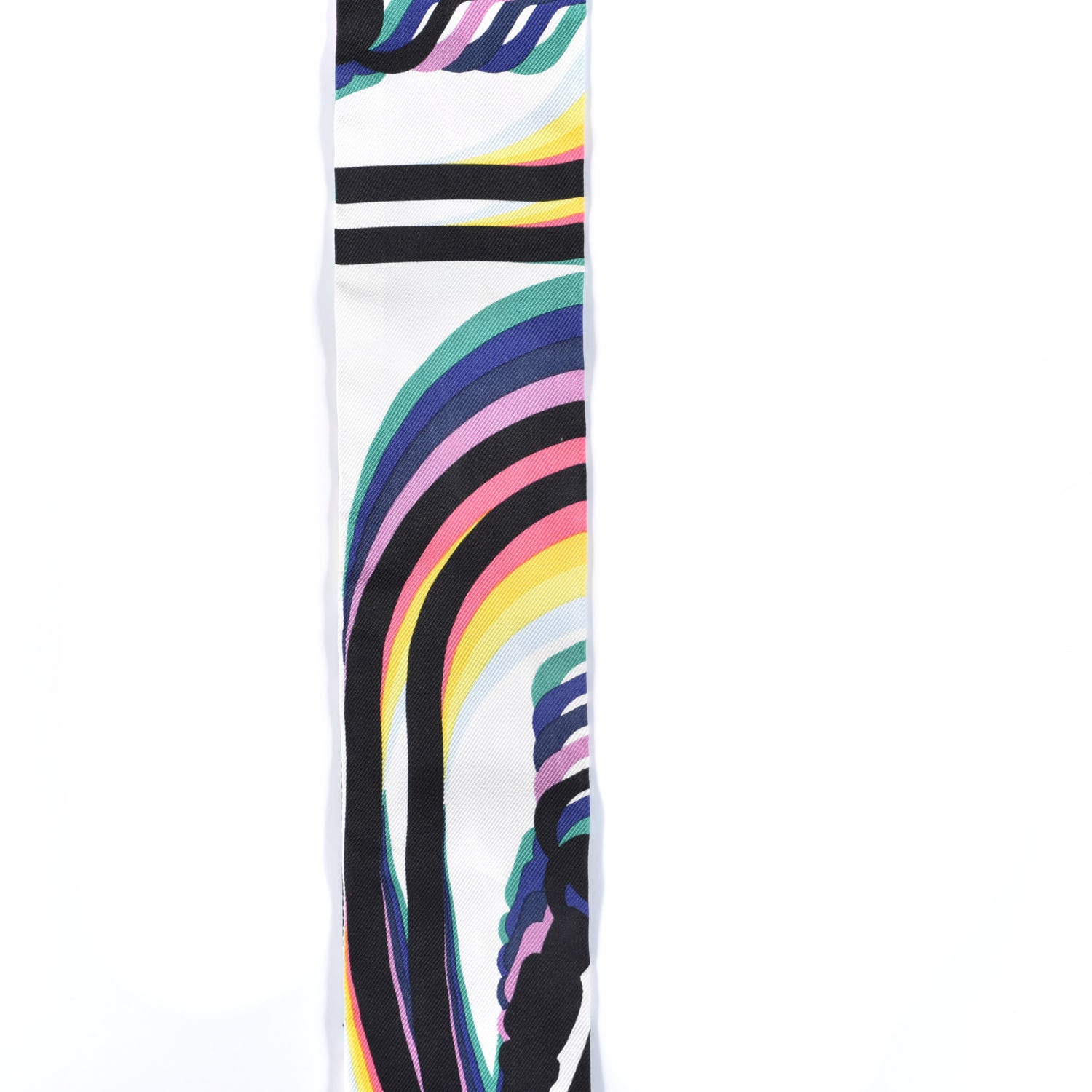 Hermes Silk Brides De Gala Shadow Twilly Black Jaune Multicolor 5 of 5