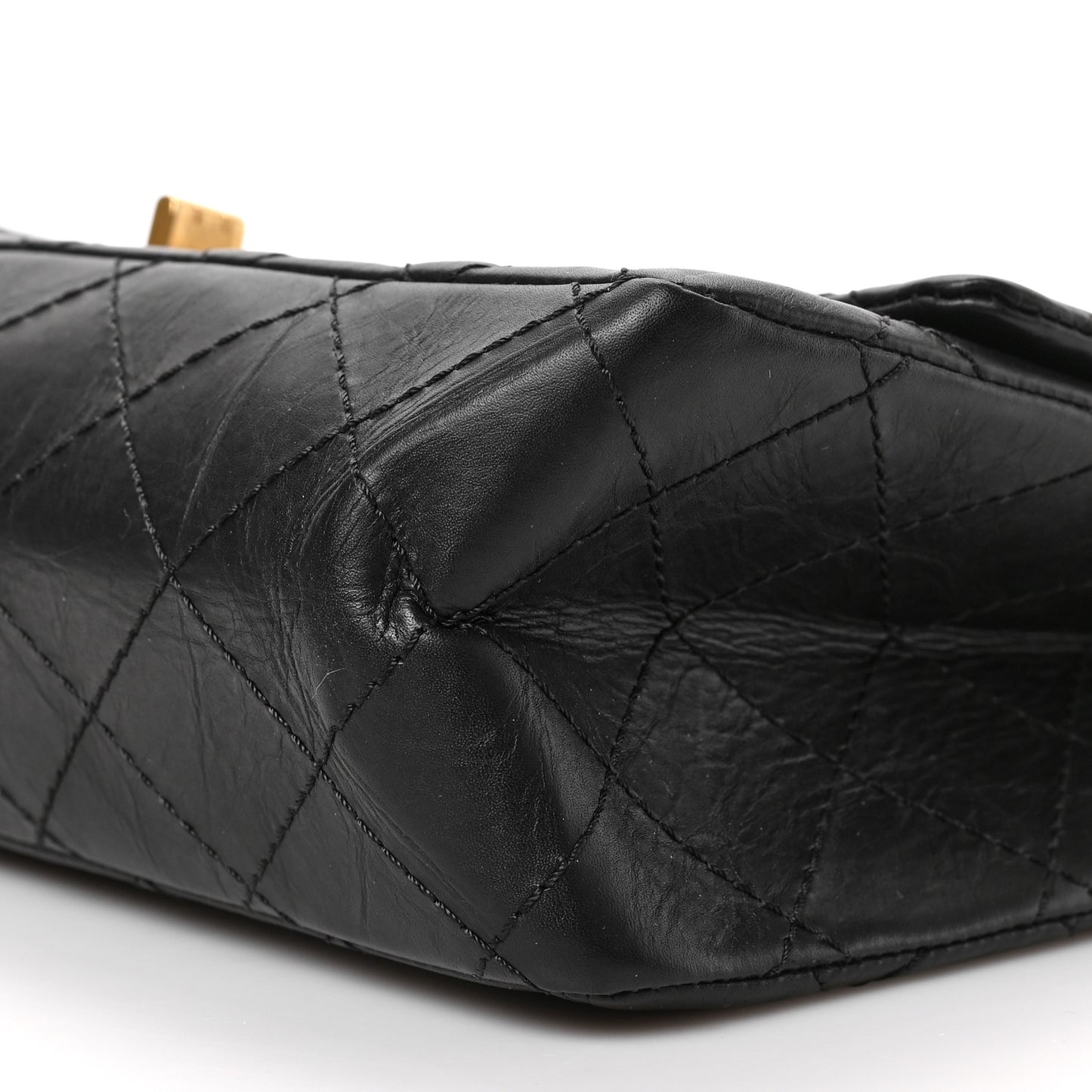 Aged Calfskin Quilted 2.55 Reissue 226 Flap Black