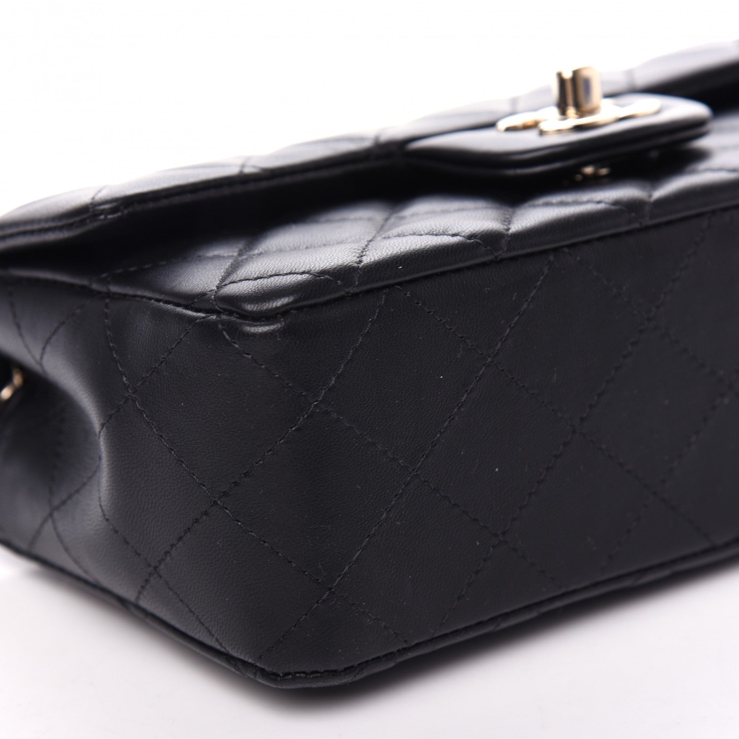 Chanel Lambskin Quilted Mini Rectangular Flap Black 8 of 9