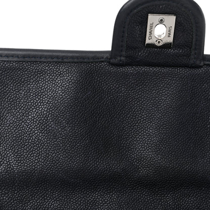 Chanel Caviar Quilted Large French Riviera Flap Navy Blue 15 of 16