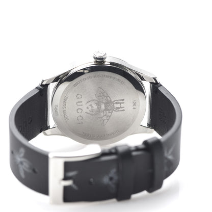 Gucci Stainless Steel Calfskin 38mm G-Timeless Bee Star Hologram Quartz Watch Black 5 of 6