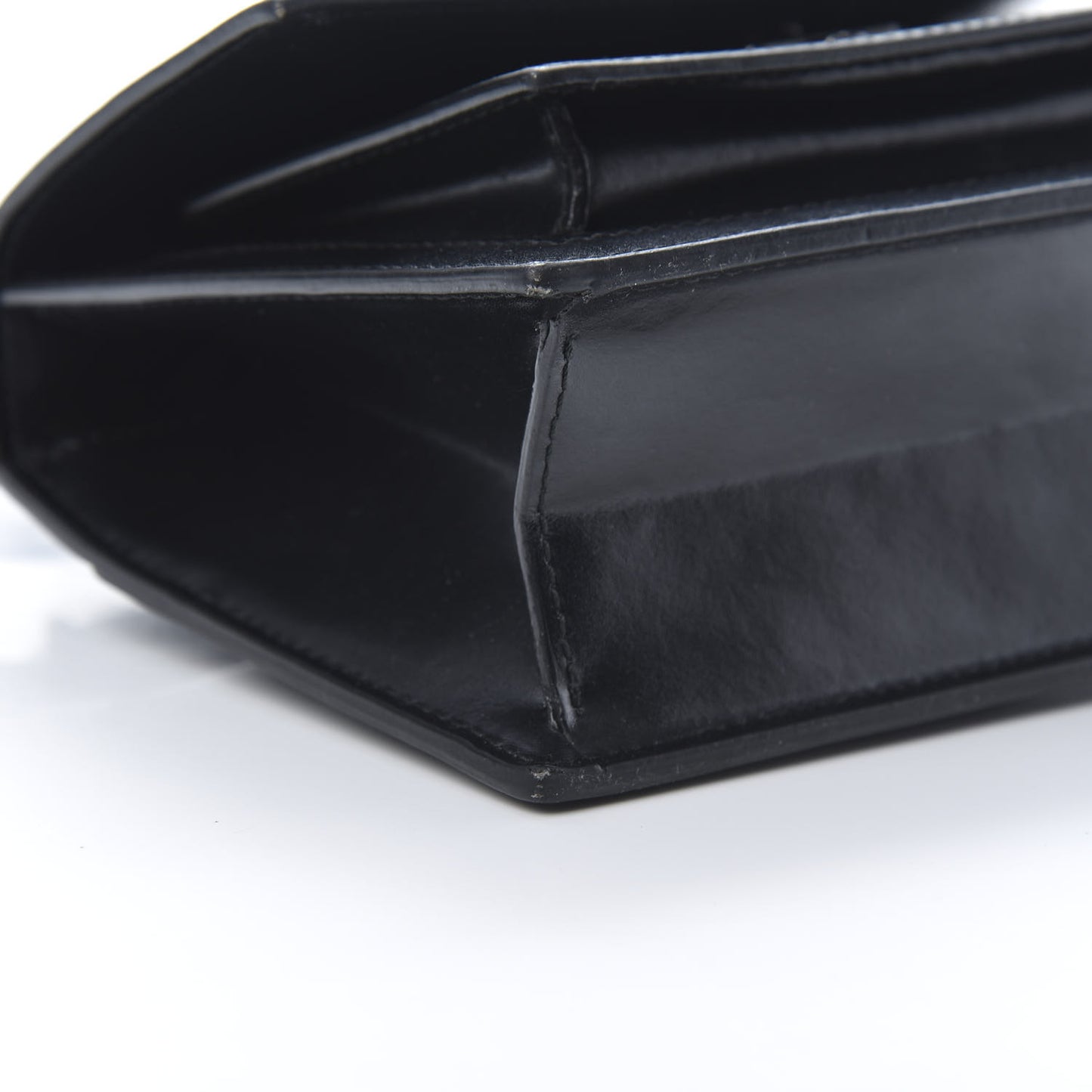 Box Calfskin Monochrome XS Sharp Top Handle Bag Black