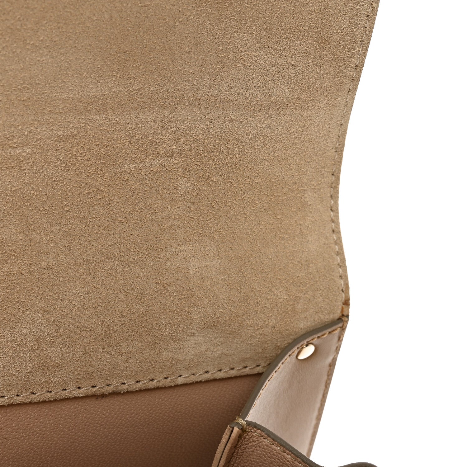 Chloe Calfskin Suede Gabrielle Clutch Cream Chestnut 13 of 17