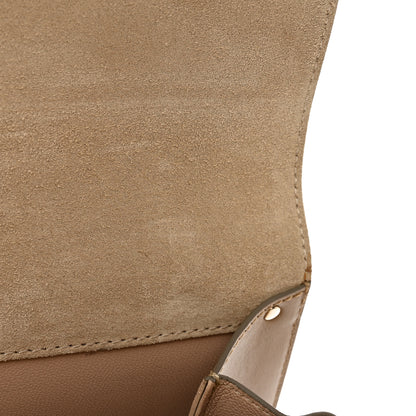 Chloe Calfskin Suede Gabrielle Clutch Cream Chestnut 13 of 17
