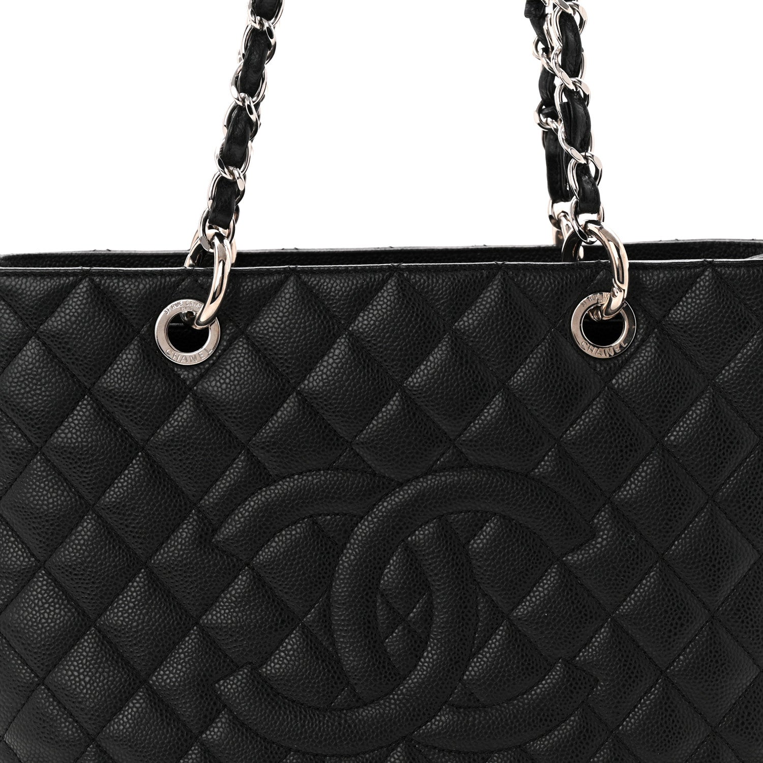 Chanel Caviar Quilted Grand Shopping Tote GST Black 8 of 10