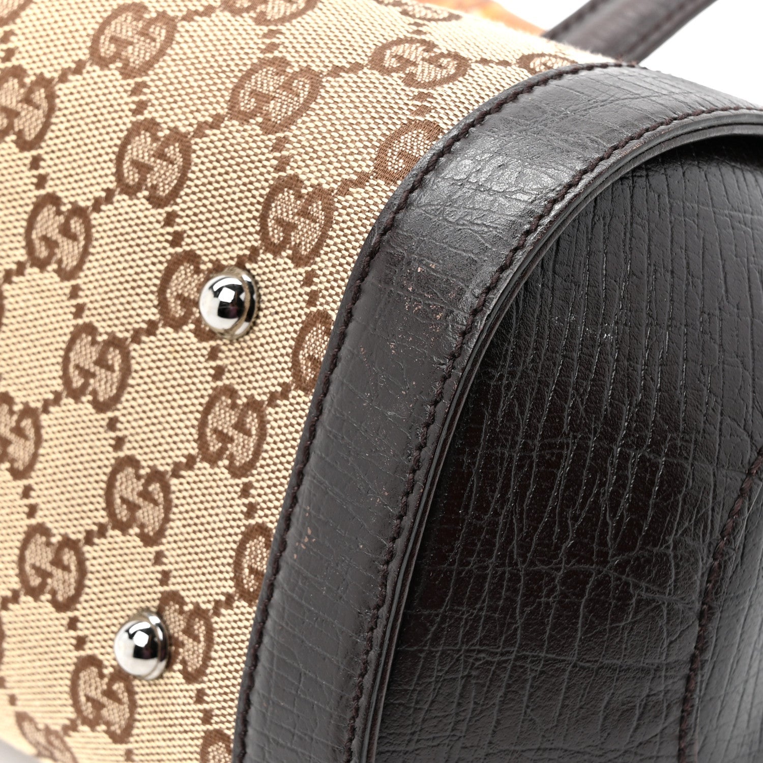 Gucci Monogram Bamboo Bullet Bag Dark Brown 5 of 5