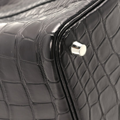 Hermes Matte Alligator Picotin Lock 18 Black 11 of 12