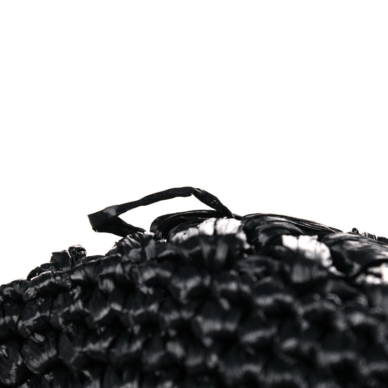 Prada Raffia City Calf Bucket Bag Black Cognac 10 of 11