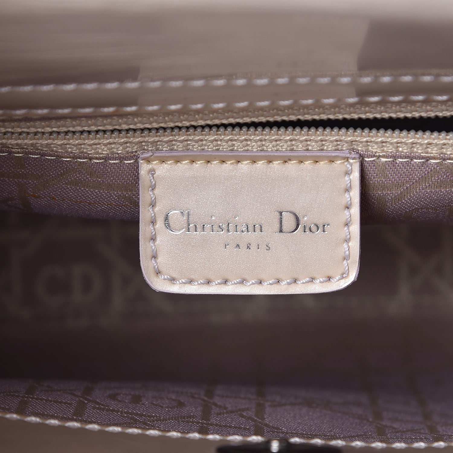 Christian Dior Patent Beaded Malice Tote Light Purple 7 of 11