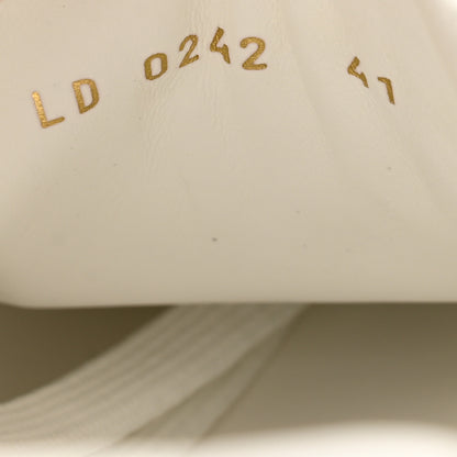 Louis Vuitton Lambskin Embossed Monogram Time Out Sneakers 41 White Blue 8 of 10