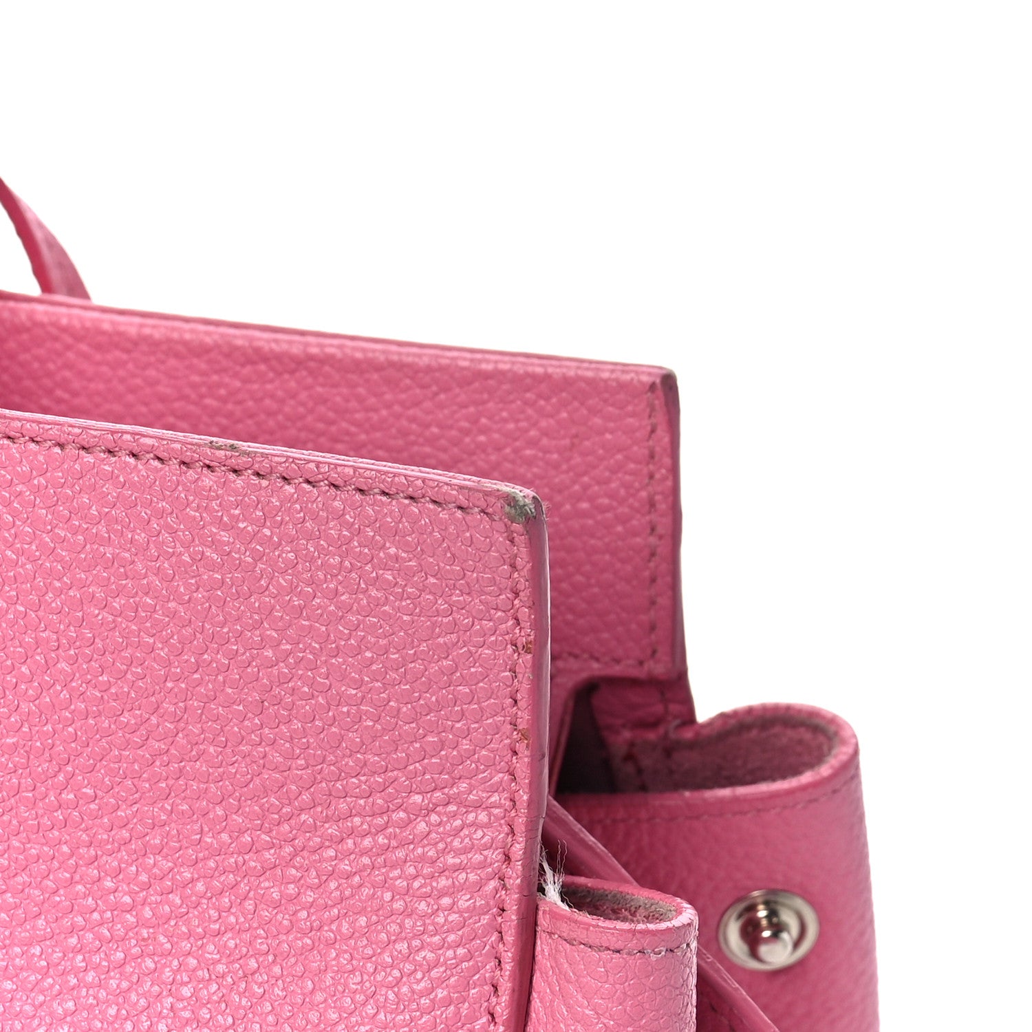 Saint Laurent Grained Calfskin Small Cabas Rive Gauche Rose Clair 19 of 20