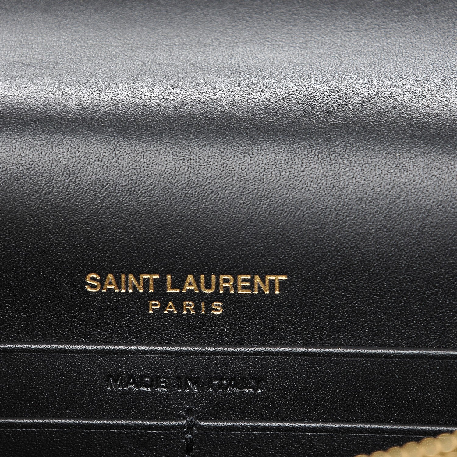 Saint Laurent Smooth Calfskin Classic Monogram Kate Tassel Chain Wallet Black 6 of 7